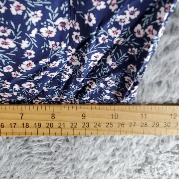 Old Navy Jumpsuit Womens XXL Tall Blue Floral Sleeveless Smocked Romper *NWT* - Picture 9 of 10